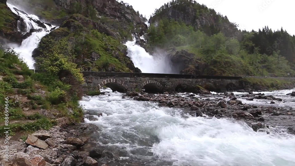 world famous waterfall Lotefossen, Norway.
world famous waterfall Lotefossen, Norway.