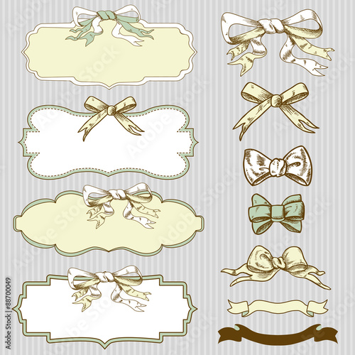 Vintage Frames and ribbons