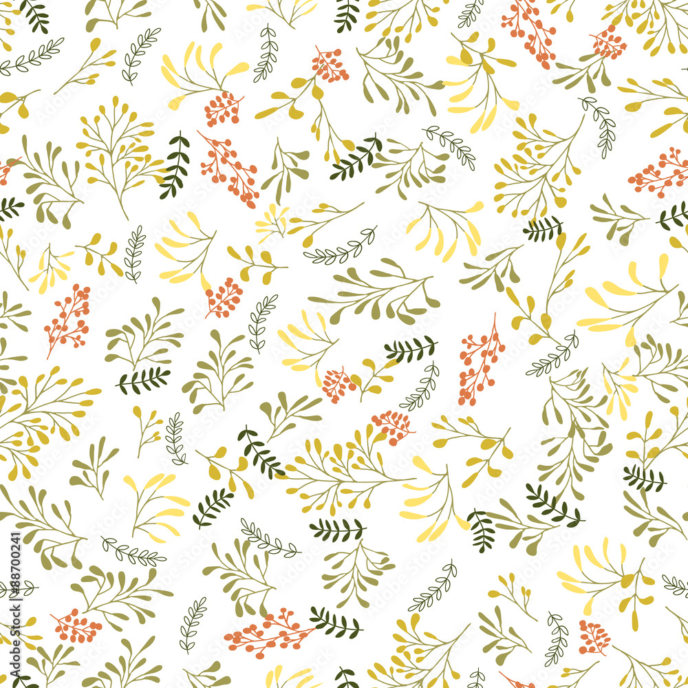 Fototapeta premium Plants seamless background