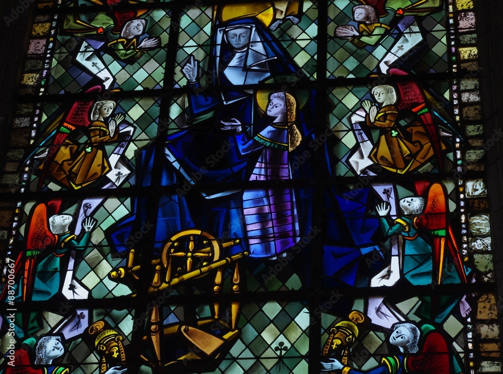 Un vitrail de l'église St Germain