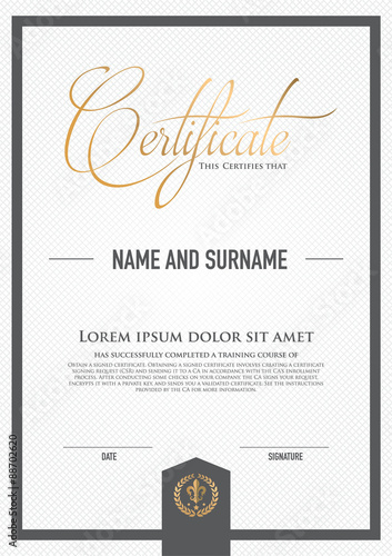 Premium vector design certificate. luxury, modern, .