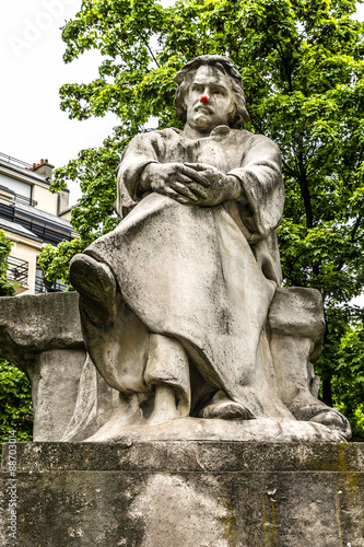 Honore de Balzac sculpture in Paris. France. photo