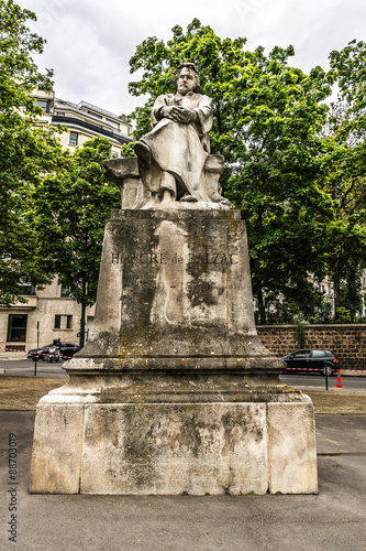 Honore de Balzac sculpture in Paris. France.