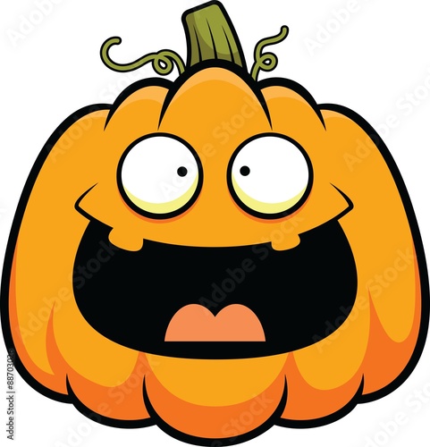 Cartoon Cute Pumpkin Happy