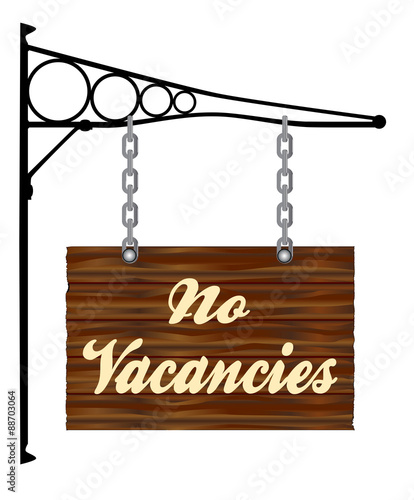 No Vacancies Hanging Sign