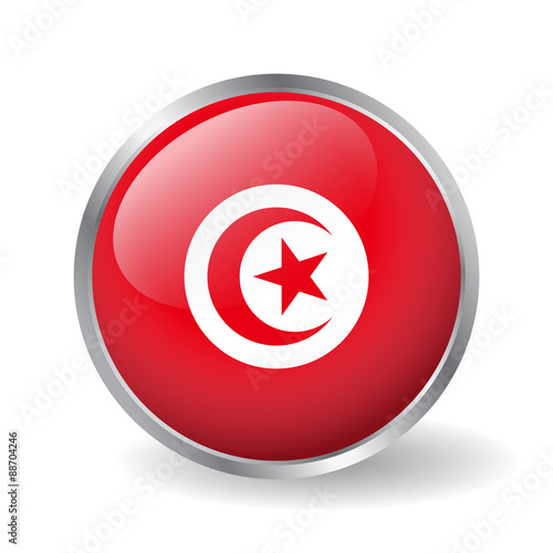 Free Download Tunisia flag button vector - GFXLoad