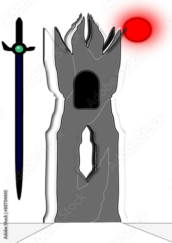 La torre la espada y la Luna roja