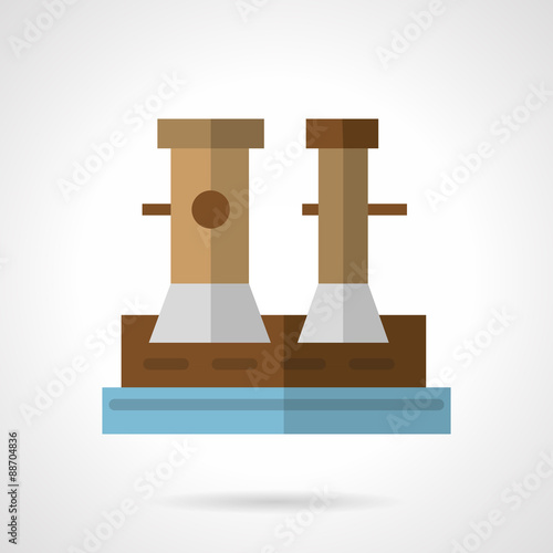 Flat vector icon for marine bollard