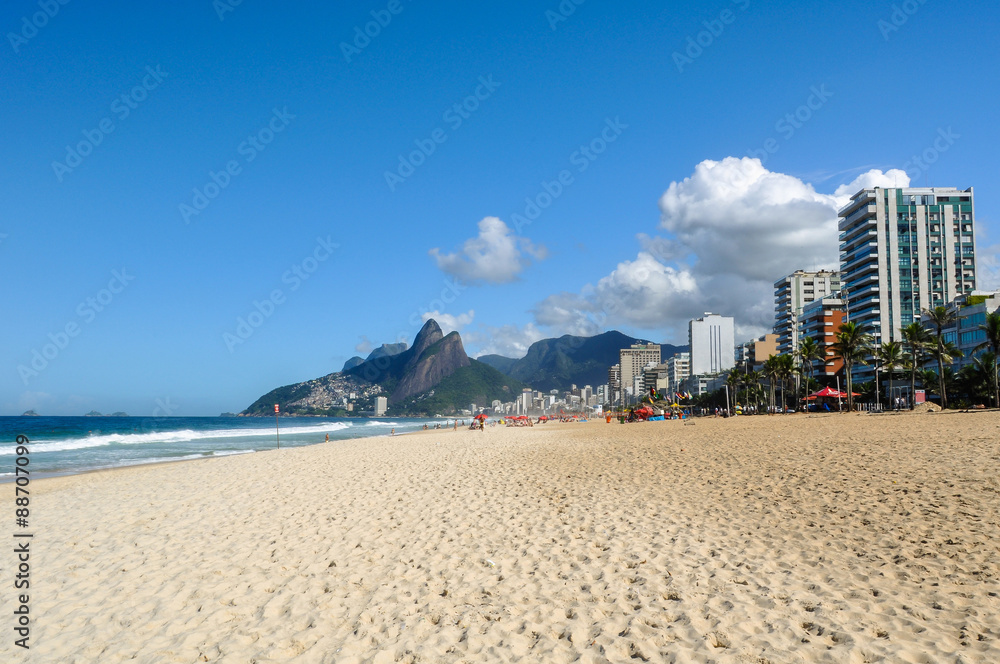 Empty Ipanema Beach at Low Season, Rio de Janeiro
