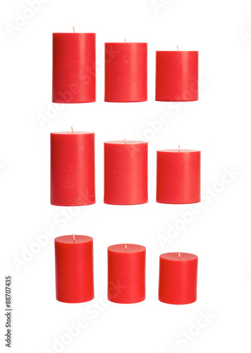 A selection of red candles