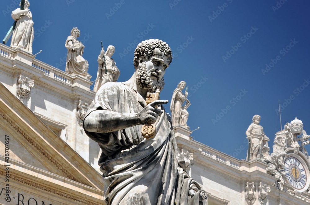 Naklejka premium Statue of Saint Peter in Vatican city, Italy