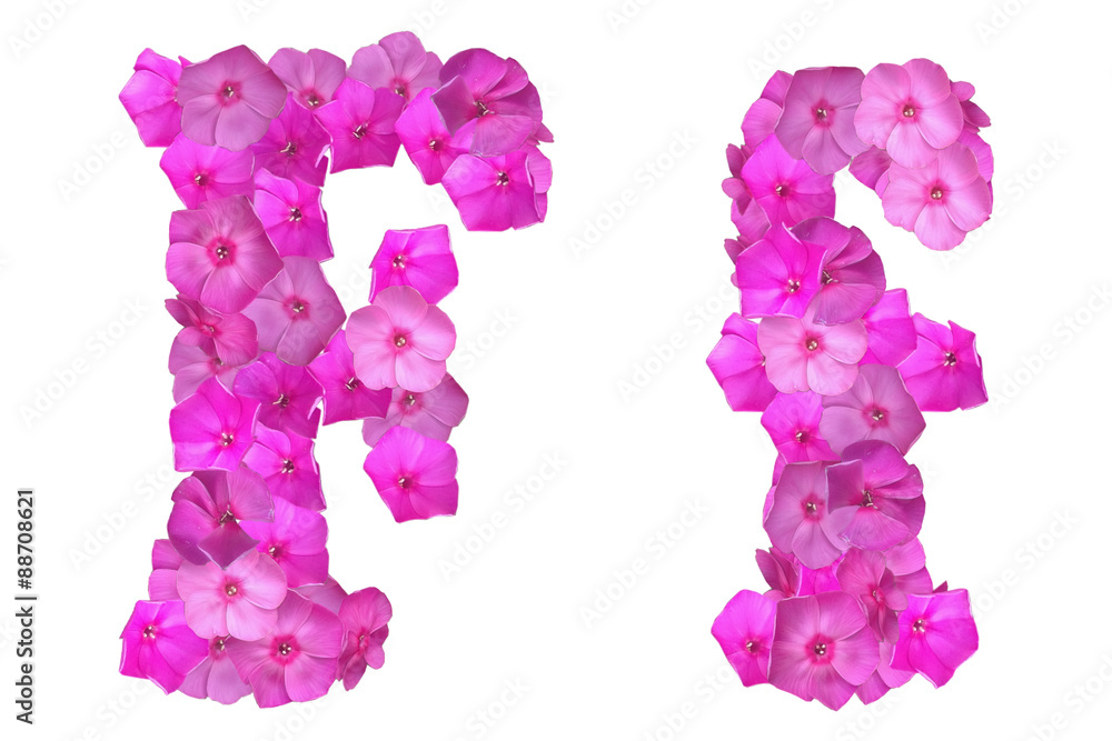 letters of the alphabet made up of pink flowers letters of the alphabet made up of pink flowers
