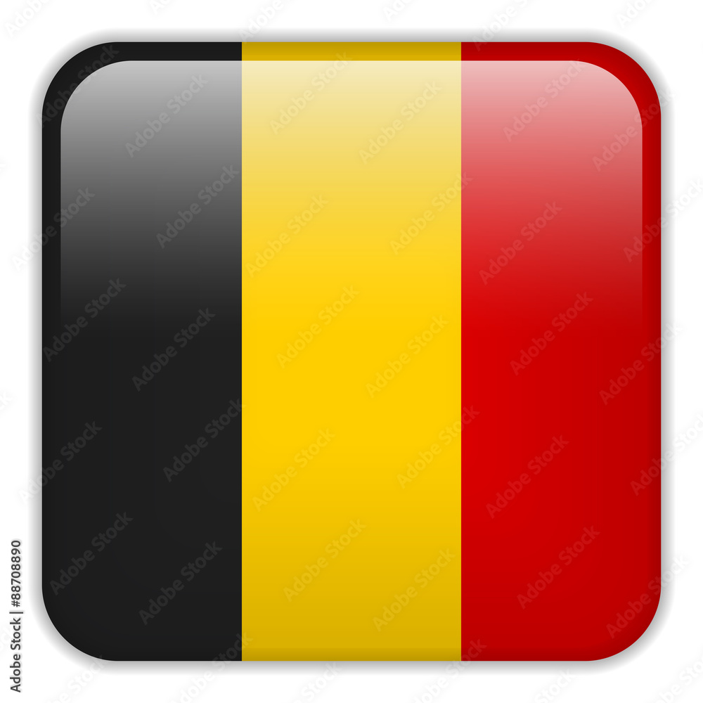 Fototapeta premium Belgium Flag Smartphone Application Square Buttons