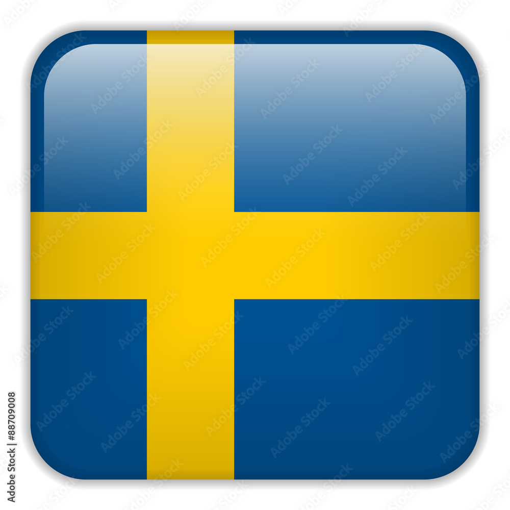 Sweden Flag Smartphone Application Square Buttons Sweden Flag Smartphone Application Square Buttons