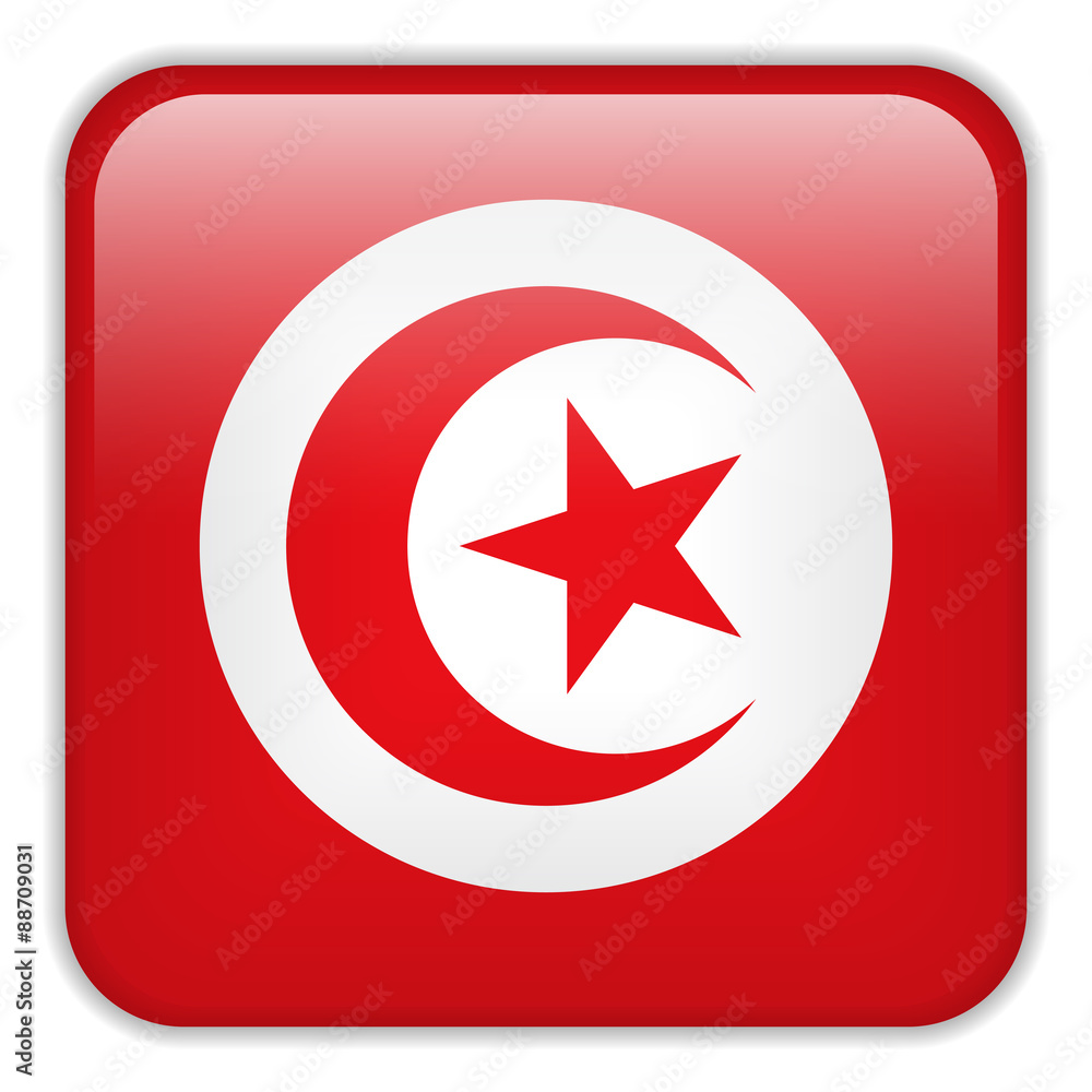 Tunisia Flag Smartphone Application Square Buttons Tunisia Flag Smartphone Application Square Buttons