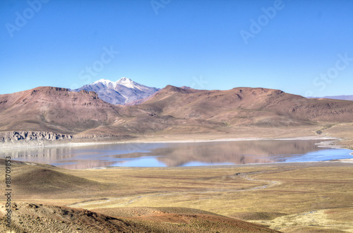 Lagoon in the Andean highlands in Bolivia   © waldorf27