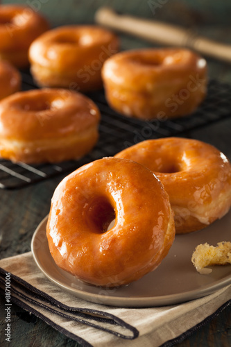 Homemade Round Glazed Donuts