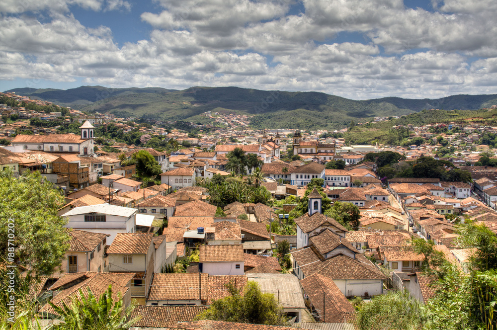 View over the colonial town of Mariana, Minas Gerais, Brazil
