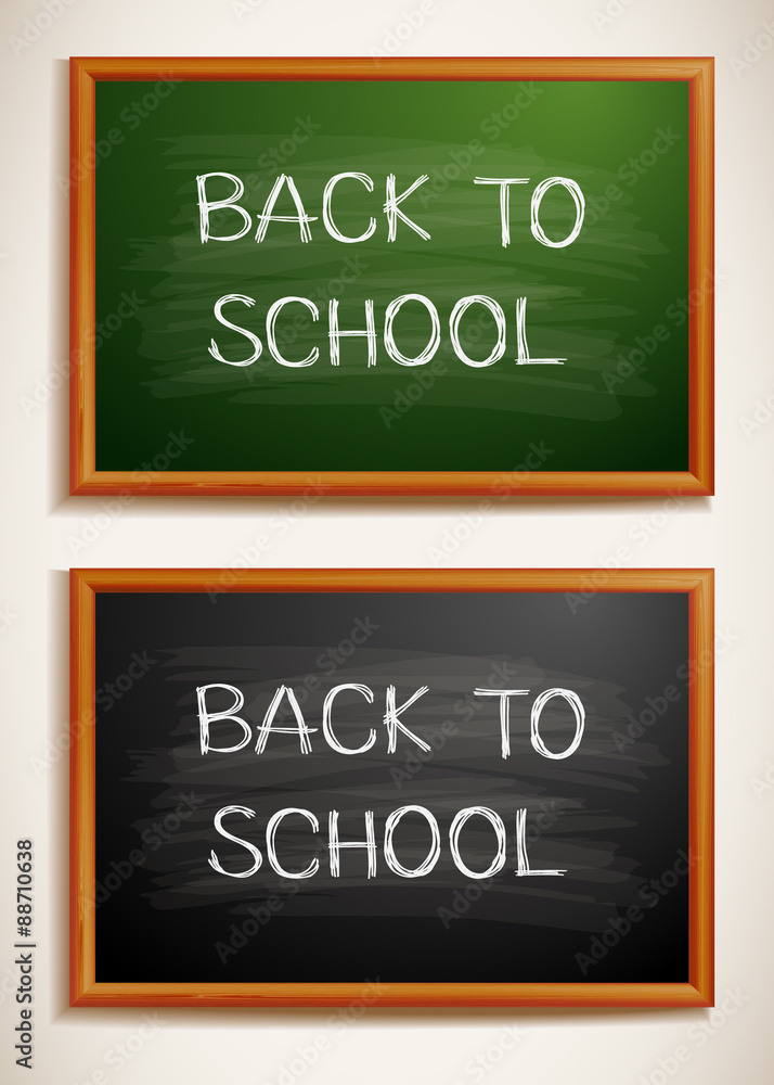 Fototapeta premium Green and black blackboard