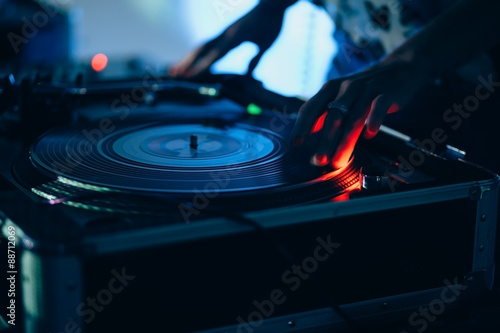 Obraz na plátně Female dj
