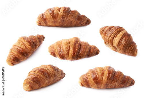Sweet croissant pastry isolated