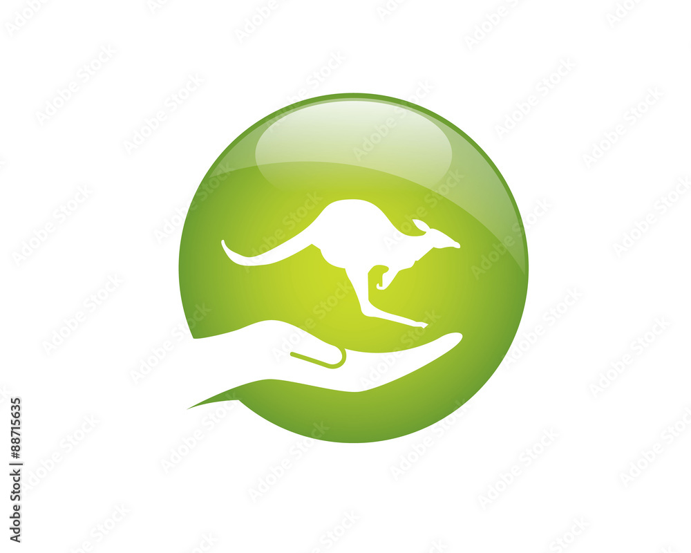 kangaroo running in palm of hand kangaroo running in palm of hand