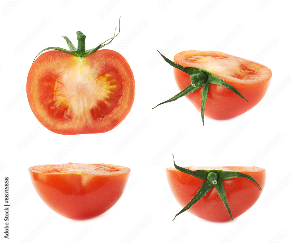 Fototapeta premium Tomato cut in half isolated