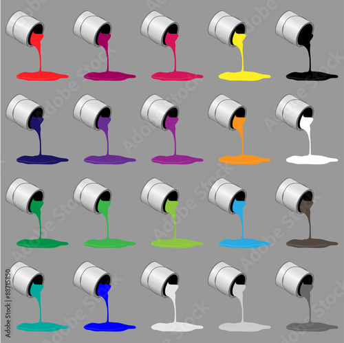 Paint Dripping from Buckets