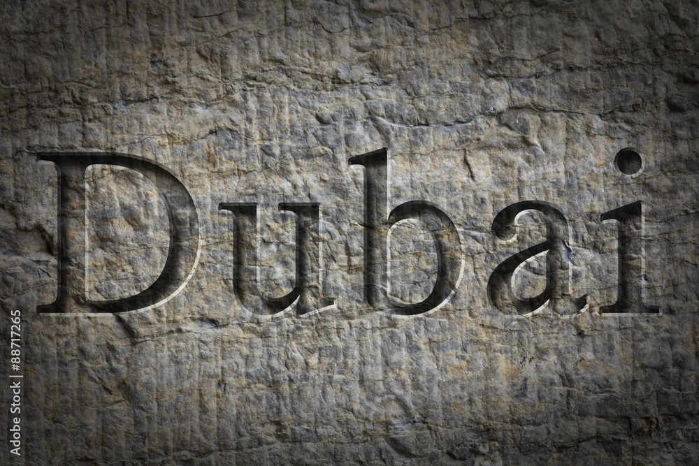 Fototapeta premium Engraved City Dubai