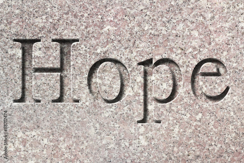 Engraved Word Hope