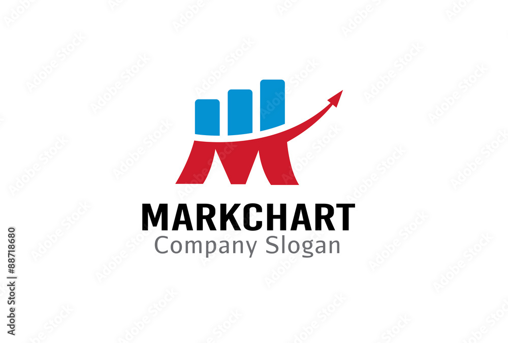 Naklejka premium Mark chart Logo template