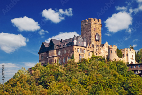 Fotografia Burg Lahneck über der Lahnmündung bei Lahnstein