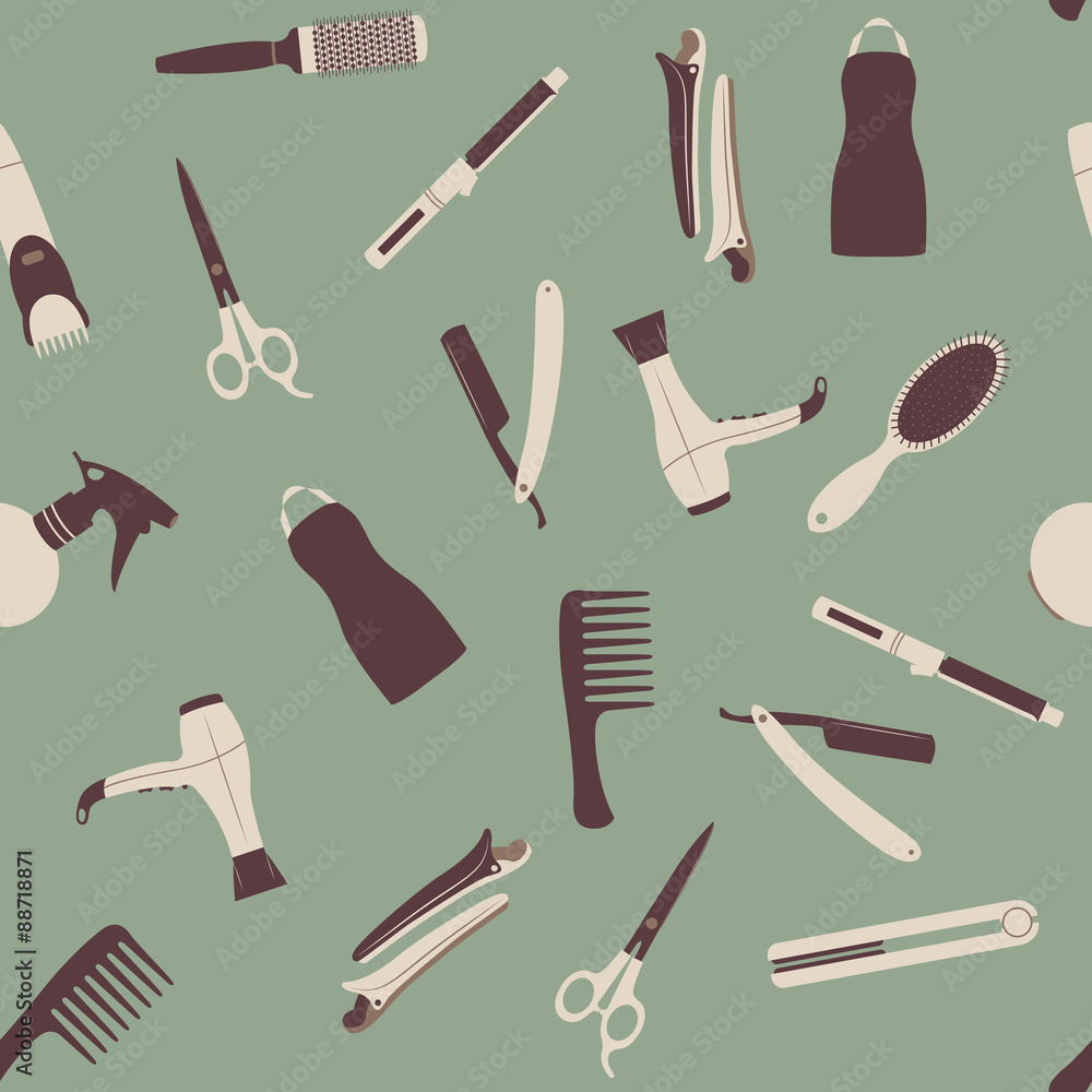 Barber shop seamless vector pattern Barber shop seamless vector pattern
