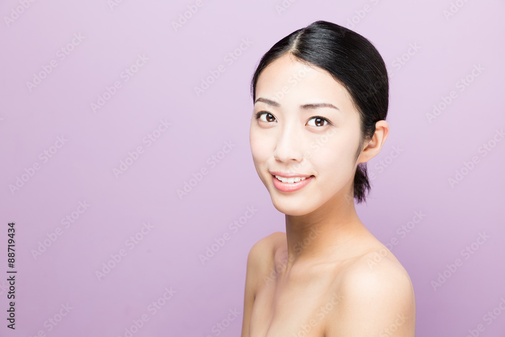 attarctive asian woman skincare image