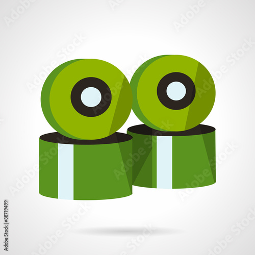 Spare parts for longboard vector icon