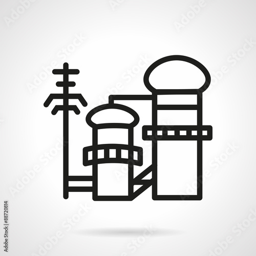 Pulp and paper factory vector icon