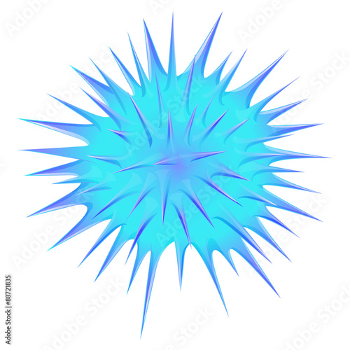 Blue ball with thorns