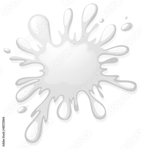 White color splash on white