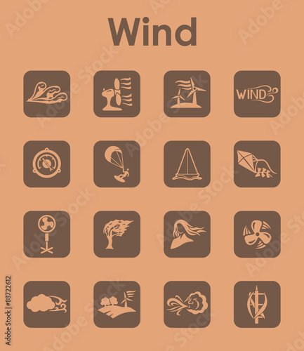 Set of wind simple icons