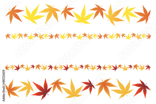 紅葉の葉の罫