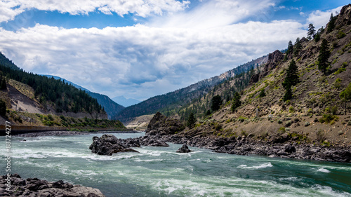 A turbulent section of the Fraser River as it winds its way through the Fraser Canyon to the Pacific Ocean © hpbfotos