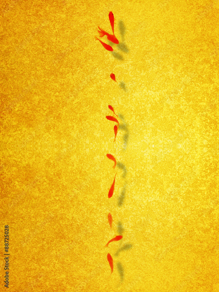 金魚の金屏風 Stock 写真 Adobe Stock