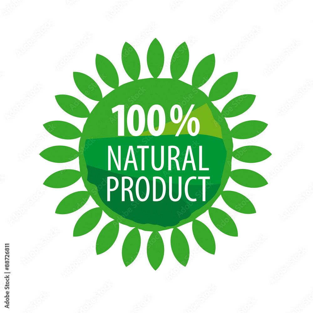 Round vector logo for organic food Round vector logo for organic food