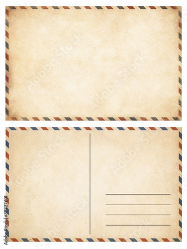 Old postcards set isolated