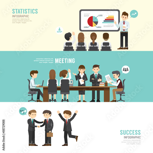 Business design conference concept people set presentation