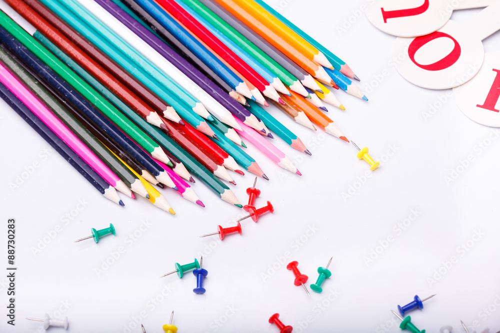 Colorful school stationary