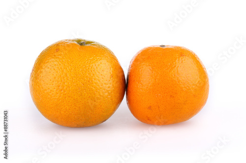 orange fruit tropical isolated on white background