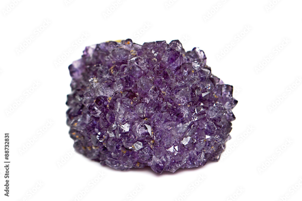 Amethyst rock isolated on white background Amethyst rock isolated on white background