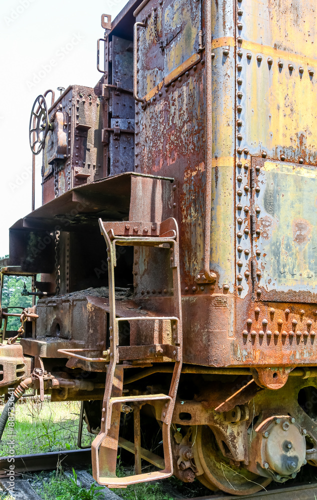 End of Old Rusty Train Car