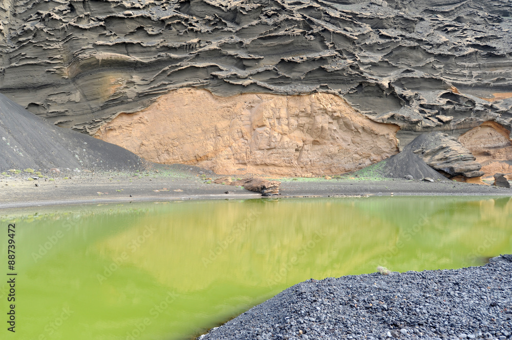 La Lagune Verte à El Golfo à Lanzarote